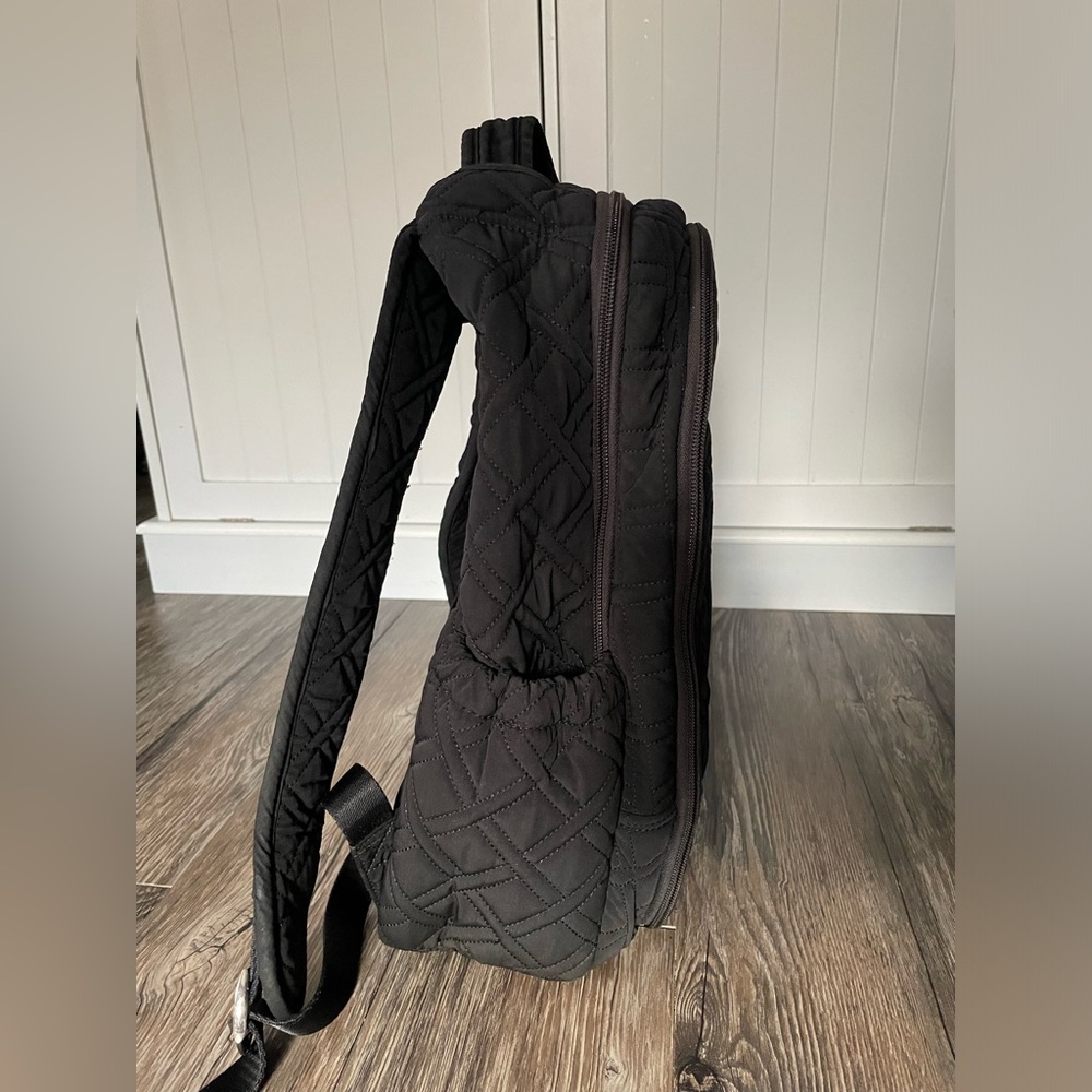Vera Bradley Stroll Around Baby Backpack Diaper Bag Black Quilted + Changing Pad - Picture 7 of 10